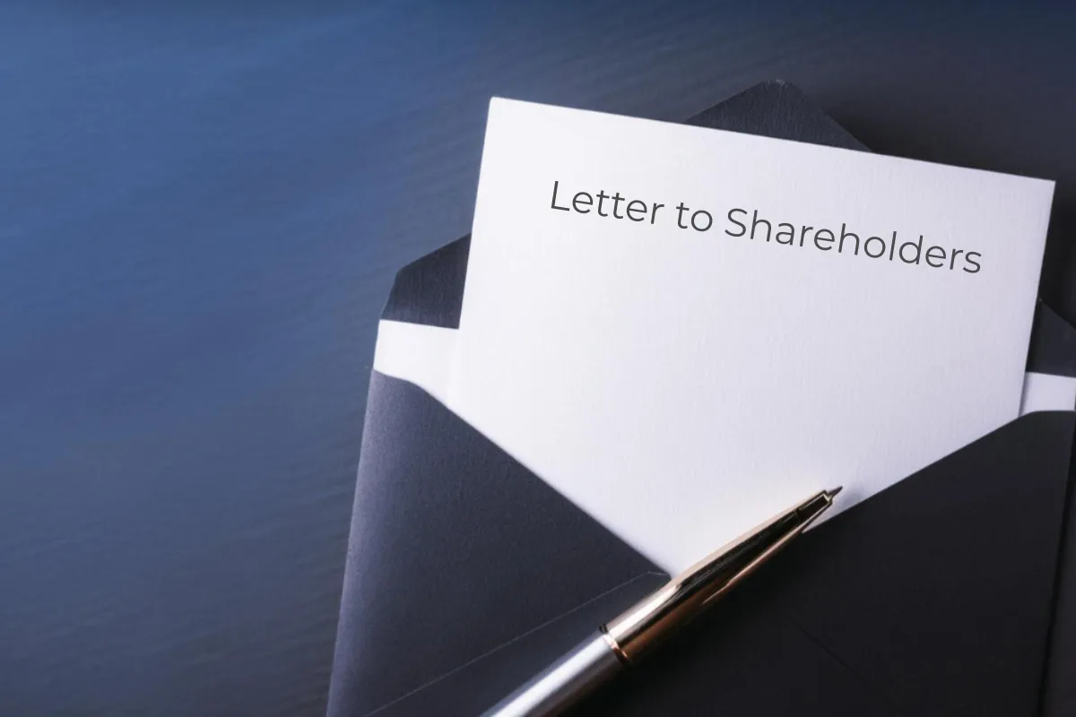 Letter To Shareholders
